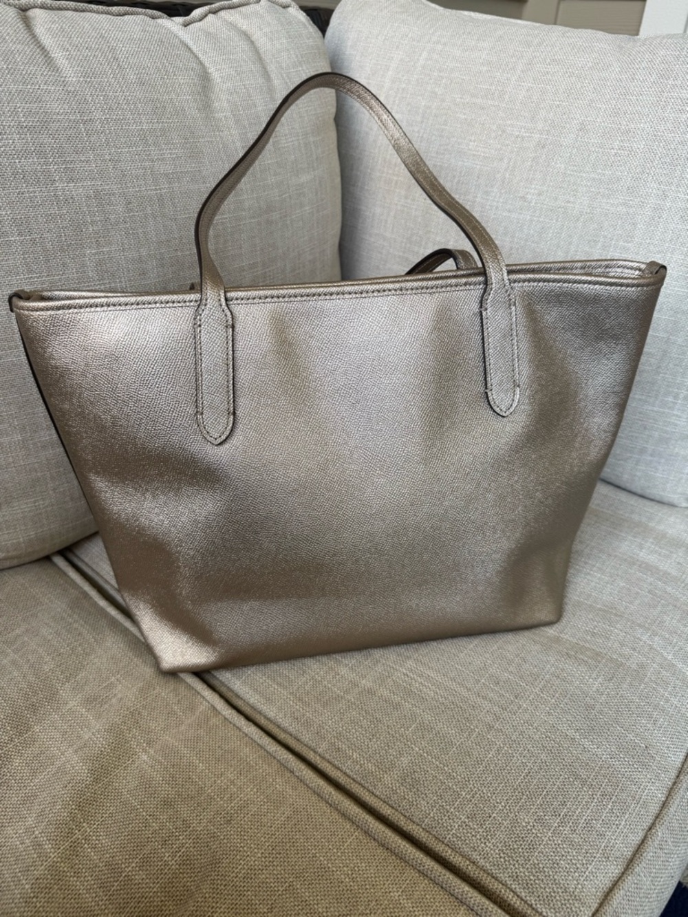 Coach Metallic Rose Gold Tote - Picture 5 of 15
